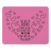 Best Friends Forever Mouse Pad, Friendship Quote Mousepad, Cute Heart Mouse Pad, Friends Gift Idea, Desk Accessory - Tawshia